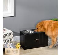 PawHut Gamelle Surélevée Double Grande Capacité avec 2 Bols Inox 2L Design Fonctionnel pour Chiens | Aosom France