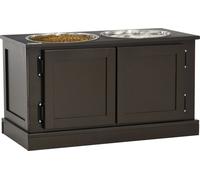 PawHut gamelles pour chiens, station d'alimentation surélevée avec 2 gamelles en acier inoxydable, gamelle d'eau avec 29,5L d'espace de rangement, gamelle, support pour gamelle de chien pour grands ch