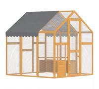 PawHut Grand poulailler bois pour 6-8 poules 66x72x72 pouces Jaune
