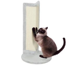 PawHut Griffoir pour Chat avec Coussinet en sisal pour intérieur, Table et Coins de canapé, Gris 56 cm