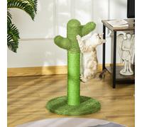 PawHut Griffoir pour chat d'intérieur en forme de cactus, arbre à chat en sisal résistant avec base, 40 x 40 x 65 cm, vert