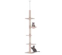 PawHut - griffoir pour chat - panneau de particules - 40x34x260cm - Beige