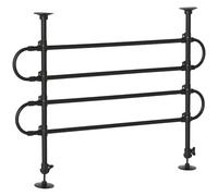 PawHut Grille de séparation pour Chien Universel, barrière de sécurité Extensible pour Animaux de Compagnie, réglable Largeur: 87-135 cm Hauteur: 60-105 cm, pour Usage Universel, en Acier Noir