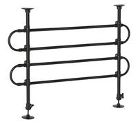 PawHut Grille de séparation pour chien universel, barrière, réglable largeur: 87-135 cm hauteur: 60-105 cm, en acier noir