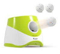 PawHut Lanceur de Balles Automatique avec 5 Balles en ETPU, 3 Réglages de Distance 6m/10m/14m, Intérieur et Extérieur, Vert