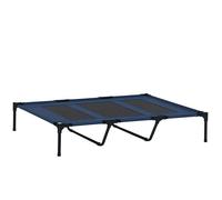 PawHut Lit sur Pieds XXL pour Chien Chat lit de Camp Animal 122L x 92l x 23H cm Bleu foncé