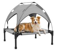 Lit chien sur pied avec voile ombrage - sac de transport - gris Gris G