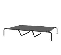 PawHut Lit d'extérieur pour chien, Lit surélevé pour grands chiens, avec maille lavable et cadre en acier, 152 x 94 x 23 cm, Gris