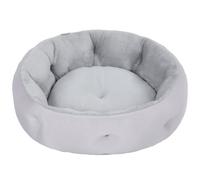 PawHut Lit pour chat réversible, lit pour chats d'intérieur et petits chiens, lit rond avec rebord de soutien, gris clair