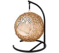 PawHut Lit pour chat tressé, maison en rattan surélevée avec coussin lavable et balle de jeu, cachette d'intérieur pour chats