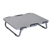 PawHut Lit pour Chien surélevé Pliable rafraîchissant 59x46x15 cm Gris | Lit pour animal avec cadre en acier, pour petits chiens, lit pour chien, canapé pour animal, pour camping extérieur