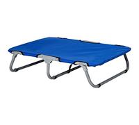 PawHut Lit surélevé pour chien lit de camp animal pliable intérieur extérieur tissu oxford 71 x 58 x 20 cm bleu