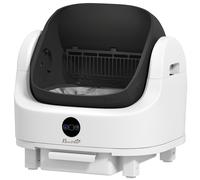 PawHut Litière chat autonettoyante bac à litière pour chat automatique ouvert isolation des odeurs/protection de sécurité blanc