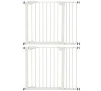 PawHut Lot de 2 Barrière de Sécurité pour Chien Extensible 76-103L cm Blanc