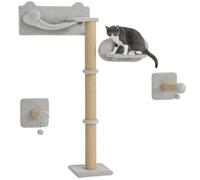 PawHut Lot de 4 étagères pour Chat avec griffoir, marches, Plateforme de Saut