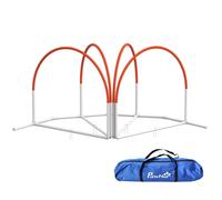 PawHut Lot de 4 pièces d'équipement Agility- Hooper Agility - arceaux Entrainement pour Chien, Obstacle avec Sac de Transport