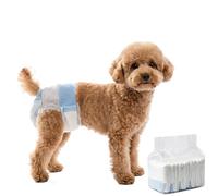 PawHut Lot de 48 couches jetables absorbantes pour chien femelle, culottes hygiéniques pour incontinence ou miction excessive et dressage, taille S