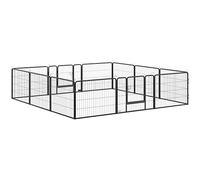 PawHut - Parc enclos modulable pour animaux - Acier - 240x240x60cm - Noir