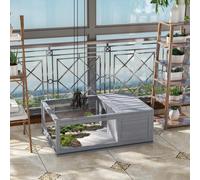 PawHut Maison enclos cage habitat pour petit animal tortues avec 2 espaces 91 x 60,5 x 32 cm bois massif gris Description:Ce superbe enclos pour vos petits animaux de compagnie est équipé d'une niche