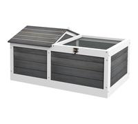 PawHut Maison enclos Cage pour Petit Animal Tortue avec 2 espaces 86 x 54 x 43 cm - Bois de Sapin