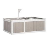 PawHut Maison enclos cage pour petit animal tortue avec 2 espaces dim. 91,5L x 61l x 33H cm - bois de sapin