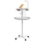 PawHut - Mangeoire à oiseaux - Acier - 60x60x138cm - Blanc