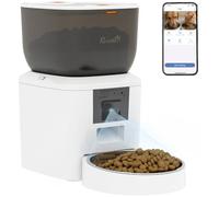 PawHut Mangeoire automatique pour chat avec caméra, WiFi 2,4 G, contrôle intelligent par application 4 L, 1 à 10 repas avec audio bidirectionnel, vision nocturne, anti-encrassement, rappel de repas 10