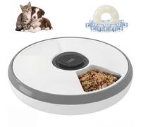 PawHut Mangeoire automatique sans fil avec minuterie programmable pour jusqu'à 6 repas, affichage LED, bloc réfrigérant, nourriture pour chat