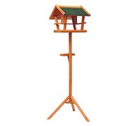 Mangeoire sur pied nichoir a plateau station a oiseaux bois pour exterieur 150cm