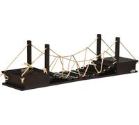PawHut mur d'escalade pour chats, étagère pour chats avec pont suspendu, arbre à chat mural, pont pour chats, hamac pour chats jusqu'à 5 kg, lit pour chats, brun