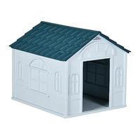 PawHut Niche d'extérieur en PP Blanc pour Chiens de Petite et Moyenne Taille - 65 x 75.7 x 63 cm