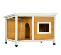 PawHut Niche pour Chien extérieur, Petit Chien, 85,5 x 62 x 60 cm, Orange