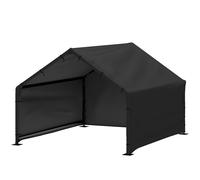 PawHut Niche pour chiens, toit résistant à l'eau et aux UV, pour chiens jusqu'à 30 kg, 125 x 110 x 93 cm, Noir