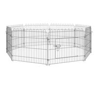 Pawhut Parc enclos pour chiots, chiens, lapins et rongeurs diamètre 180 cm 8 panneaux noir