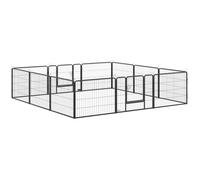 PawHut - Parc enclos modulable pour animaux - Acier - 240x240x60cm - Noir