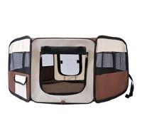 PawHut Parc enclos pliable pour chats et petits animaux octogonale en tissu Oxford et acier - dim. Ø 90 x 41H cm - beige marron Description:Cet enclos de forme octogonale est une solution idéale pour 