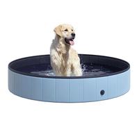 PawHut Piscine pour Chien Bassin PVC Pliable Anti-Glissant Facile à Nettoyer diamètre 160 cm Hauteur 30 cm Bleu