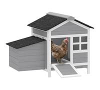 PawHut Poulailler compact en bois avec plateau en métal extractible pour 1 à 2 poules