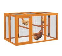 PawHut Poulailler et enclos de Libre Parcours 140x84,5x80,5 cm Orange