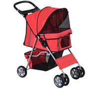 PawHut - poussette chien chat - Acier - 75x45x97cm - Rouge
