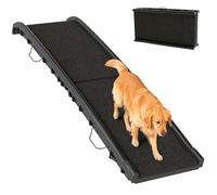 Rampe Pliable Chien Surface Antidérapante 155x38x15cm Plastique Noir