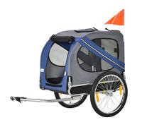 PawHut - remorque vélo chien - Acier - 130x73x90cm - Bleu et noir