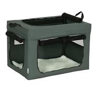 PawHut Sac de Transport Pliable pour Animaux de Compagnie avec poignée Ouverture supérieure Tissu en Maille - 60 x 42 x 42 cm - Gris Noir