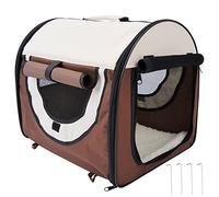 PawHut Sac de Transport pour Chien et Chat Caisse Pliable pour Animaux adaptée à la Voiture Grand Confort Respirant avec Coussin Amovible 46 x 36 x 41 cm