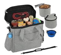 PawHut Sac de Transport pour Chien et Chat, Sac de Voyage, Gris Clair