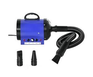 PawHut Séchoir professionnel sèche-poils toilettage pulseur sèche-cheveux pour chiens chats animaux 2800W vitesse et température réglable 3 buses interchangeables incluses bleu