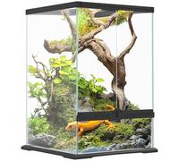 PawHut Terrarium en verre pour reptiles 40 l pour lézards, grenouilles, serpents, tortues, avec ventilation, 30 x 30 x 45 cm