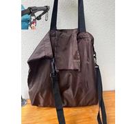 Pawleso Sac de Rangement pour Poussette Bébé, Sac à Provisions pour Poussette Pliable, 44×34×12 cm, Sac de Poussette, Pochette Légère Grand Sac de Rangement, Sac à Langer avec Poignée (Brun foncé)