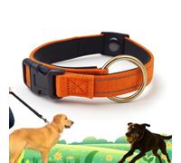 Pawliberation Collier magnétique pour chien, collier réfléchissant réglable avec boucle magnétique à dégagement rapide, design léger pour un port confortable toute la journée, pour chiens âgés (orange