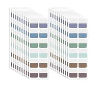 Pawlickio Sticky Index Tabs - Intercalaires autocollants multicolores - 1 x 1,1 - Intercalaires latéraux inscriptibles - Transparent - Pour cahiers et fichiers